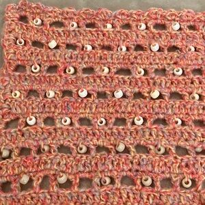 Wheelchair Lap Blanket Fidget Beads Dementia ADHD Handmade Crochet Upcycled